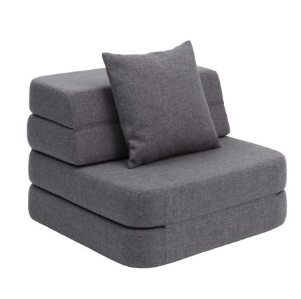By KlipKlap KK 3 Fold Sofa Single Soft L: 75 cm - Blue Grey/Grey