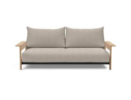 Innovation Living Malloy Wood Sofa Bed B: 230 cm - Lakeret Eg/579 Kenya Gravel