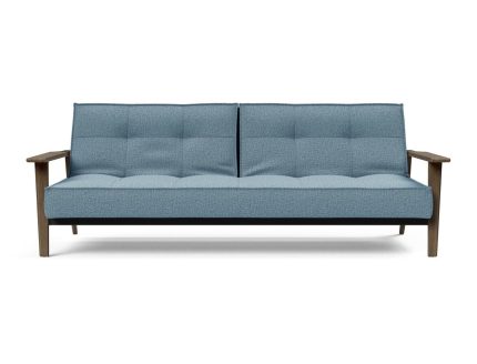 Innovation Living Splitback Frej Sofa Bed B: 232 cm - Smoked Oak/525 Mixed Dance Light Blue